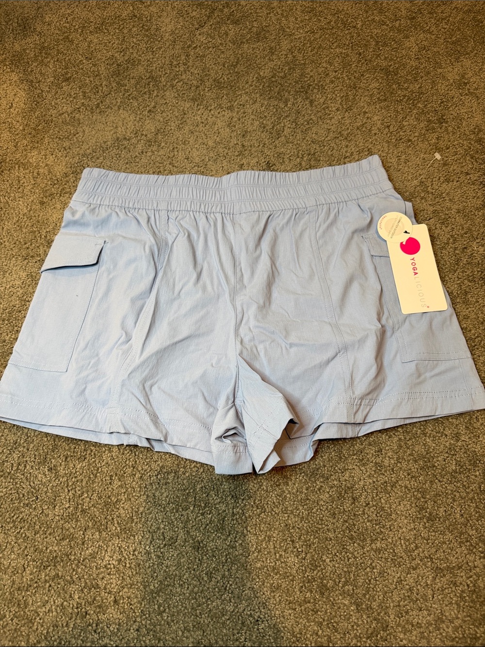 YOGALICIOUS Light Blue Women's Active Shorts by